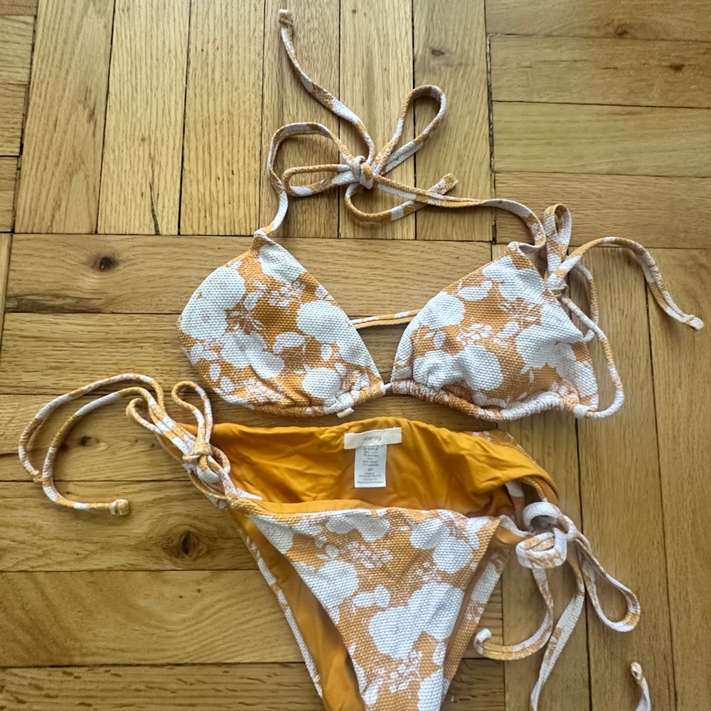 Eberjey Floral Bikini in White and Orange